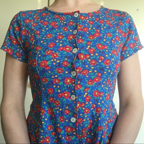 Esprit Petite Poppy Rose Floral Romper 90s - Picture 4 of 8